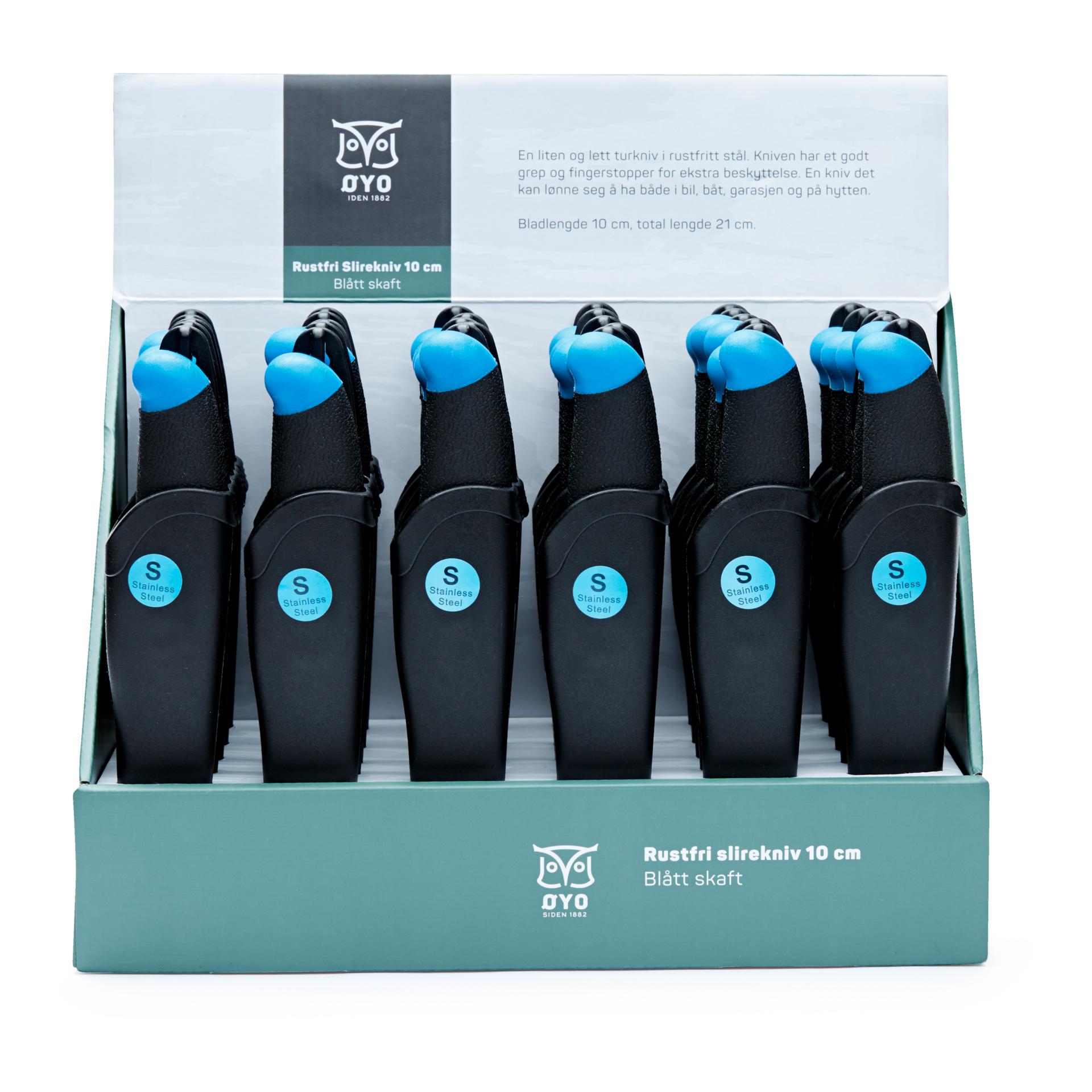 RUSTFRI - Arbeitsmesser mit Kunststoffscheide 