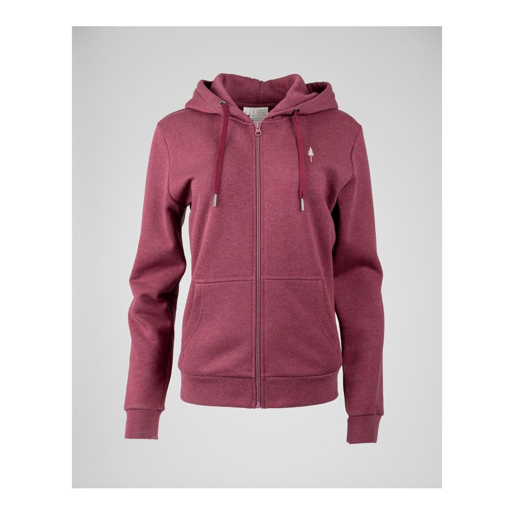NIKIN TreeHoodie Zip (Women) - Bordeaux Mel
