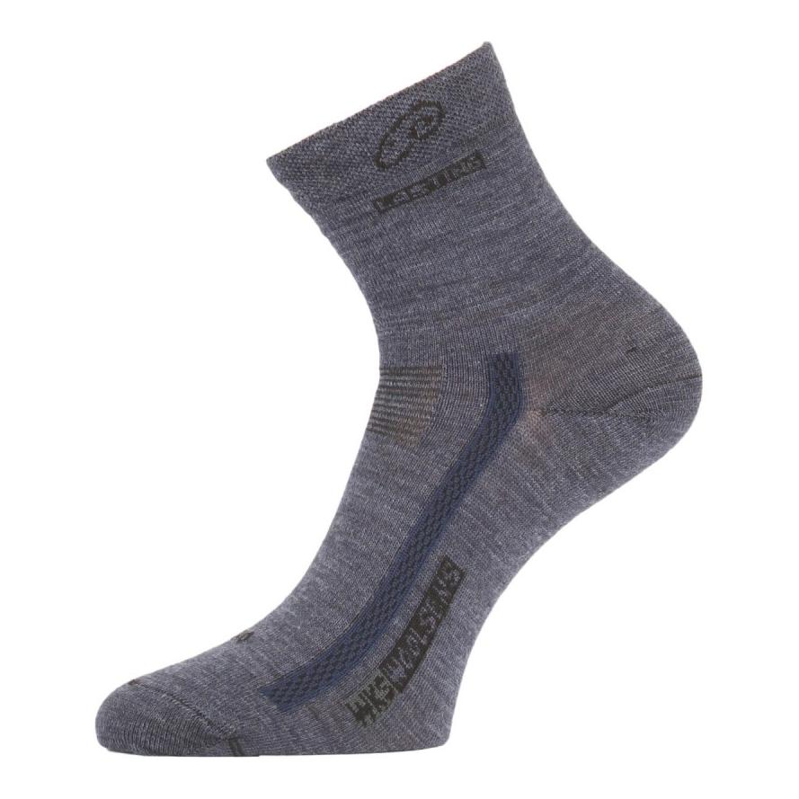 Lasting Merino Sommer Wandersocken Unisex halbhoch WKS - Grau -