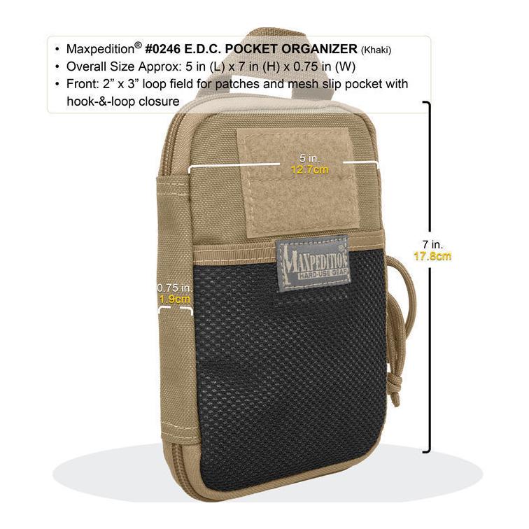 E.D.C. Pocket Organizer - Khaki