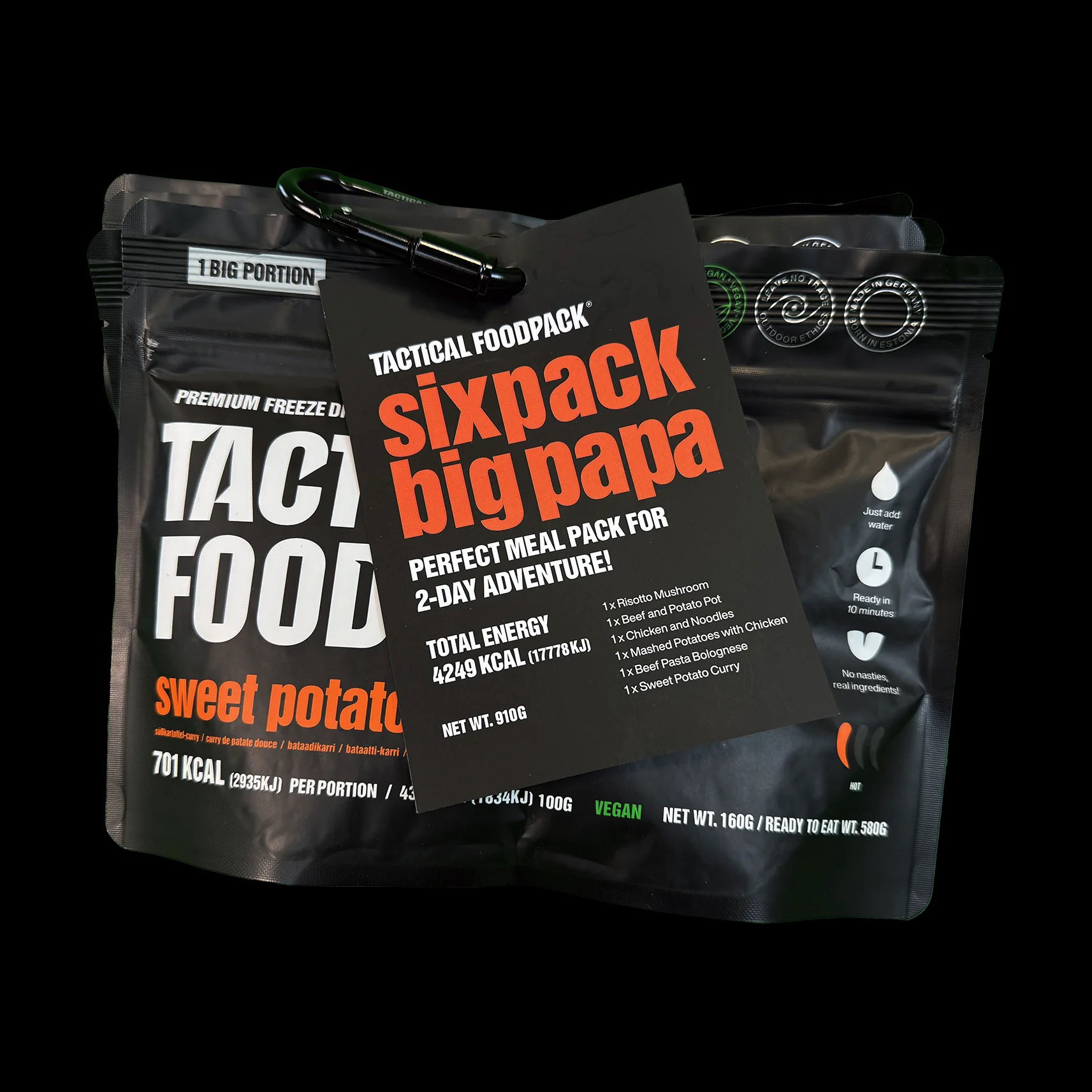 Tactical Foodpack Sixpack Big Papa - Schwarz -