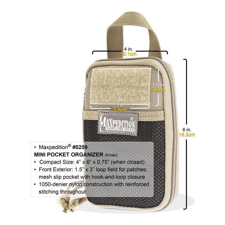 Mini Pocket Organizer - Khaki