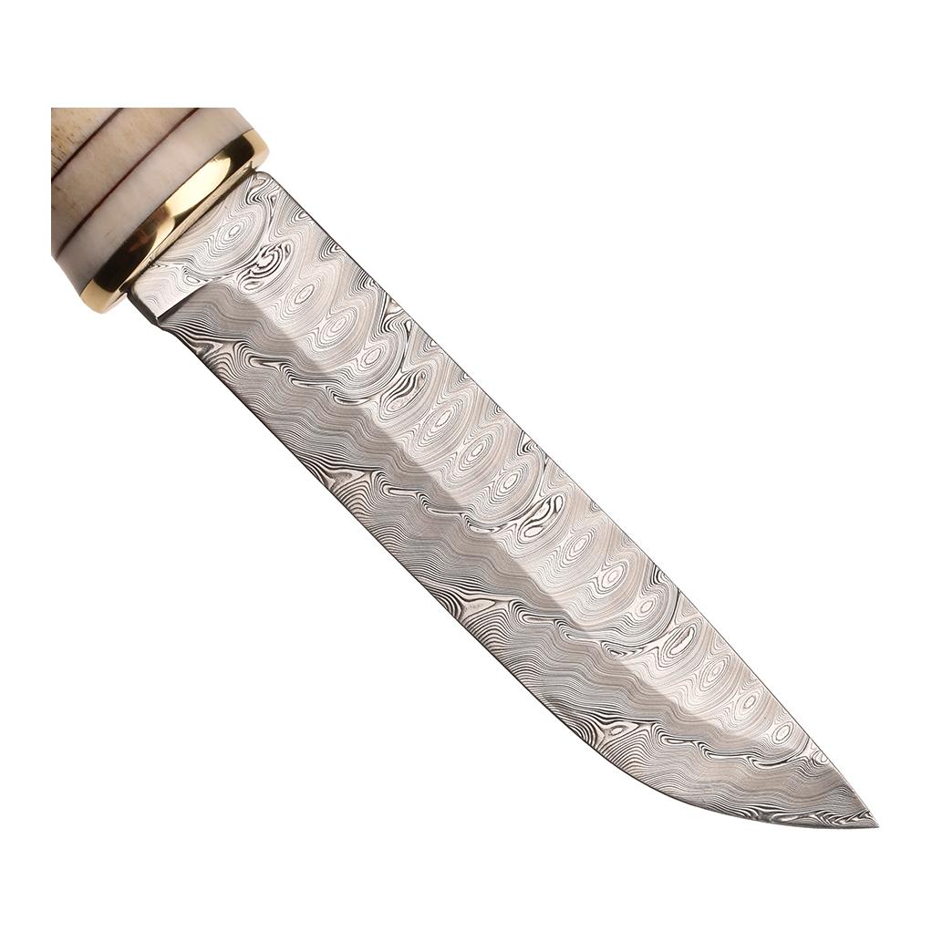 Karesuando - Damasteel Nordic Light - couteau de chasse avec étui en cuir