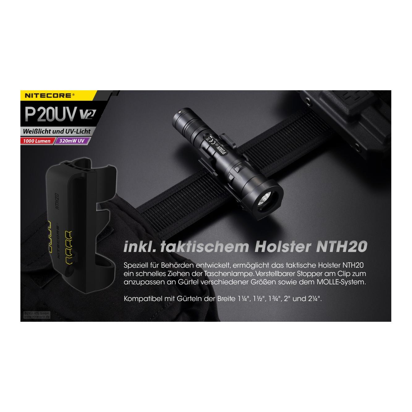 P20 V2+ UV-Licht Taschenlampe - 1000 Lumen