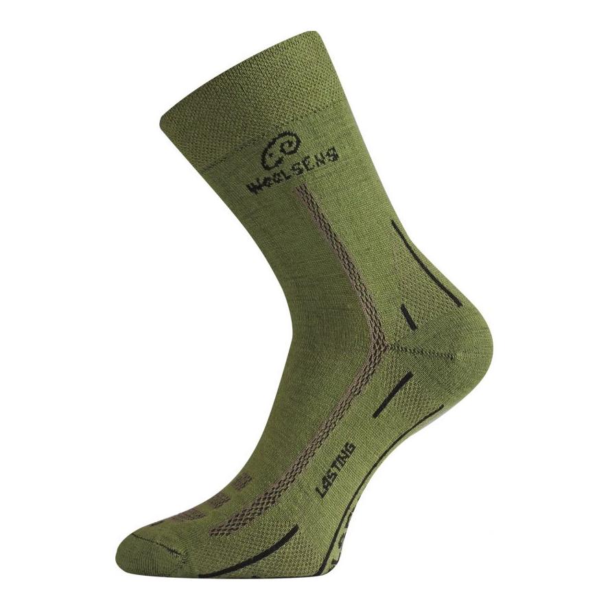 Chaussettes de randonnée unisexe en mérinos WKS Sommer - vert
