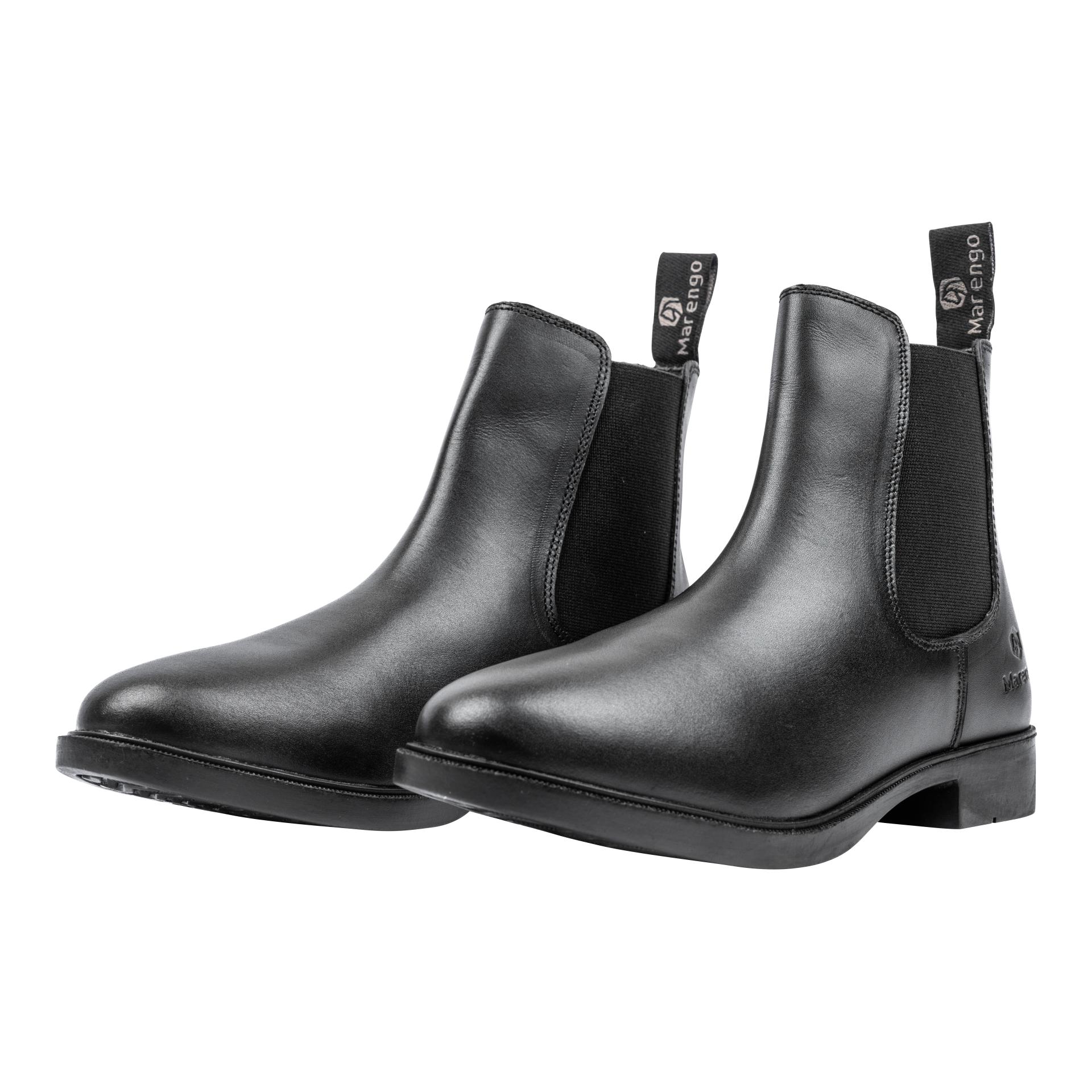 Marengo Reitstiefelette Classic Winter Echtleder - Schwarz -