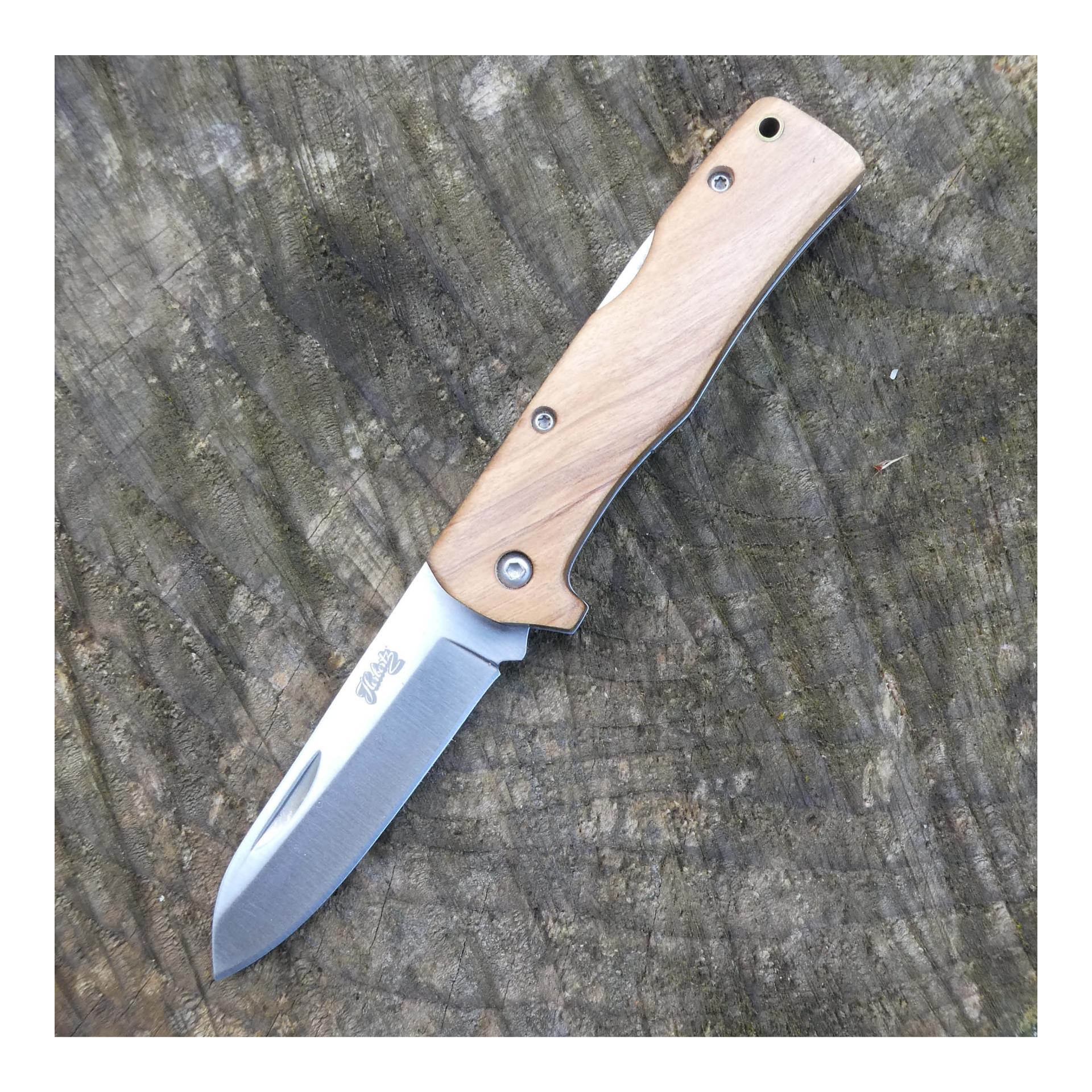 Taschenmesser Olivenholz