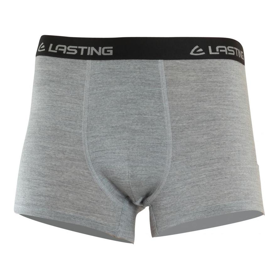 Lasting NORO Merinowolle Boxer-Shorts, 160gr - steingrau
