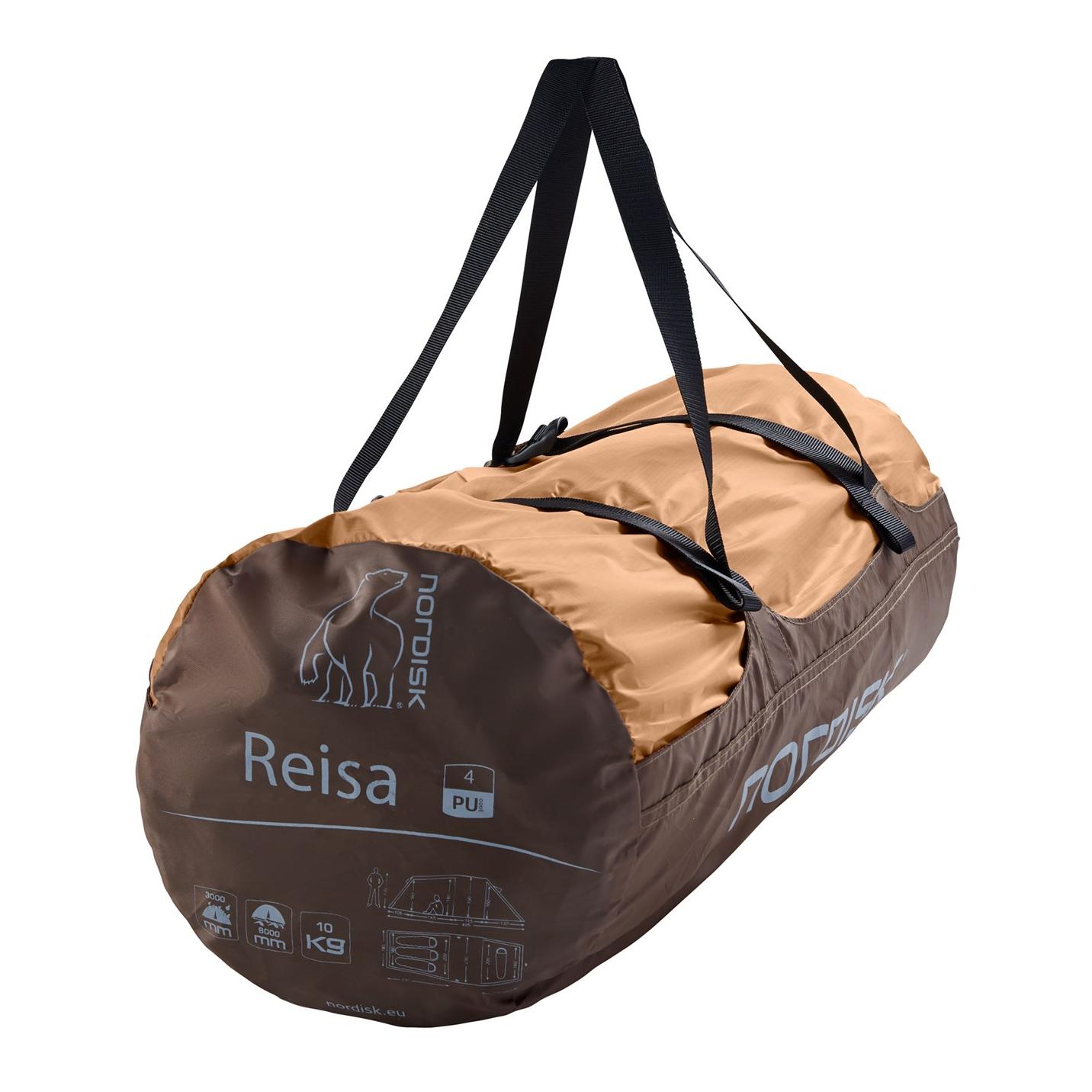 Reisa 4 PU Familienzelt für 4 Personen - Braun