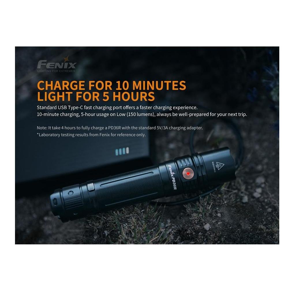 Fenix Light Lampe de poche RC11 avec port de charge magnétique - Noir