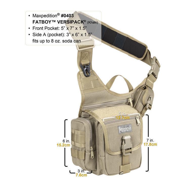 FatBoy Versipack Umhängetasche Schwarz