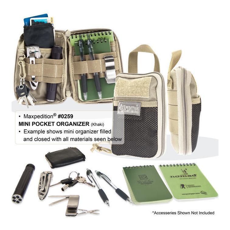 Mini Pocket Organizer - Khaki