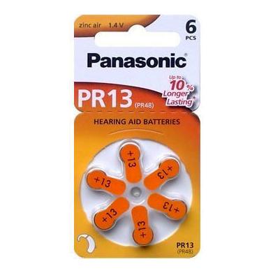 Panasonic PR13  Hörgerätbatterien - 6 Stück - Orange -