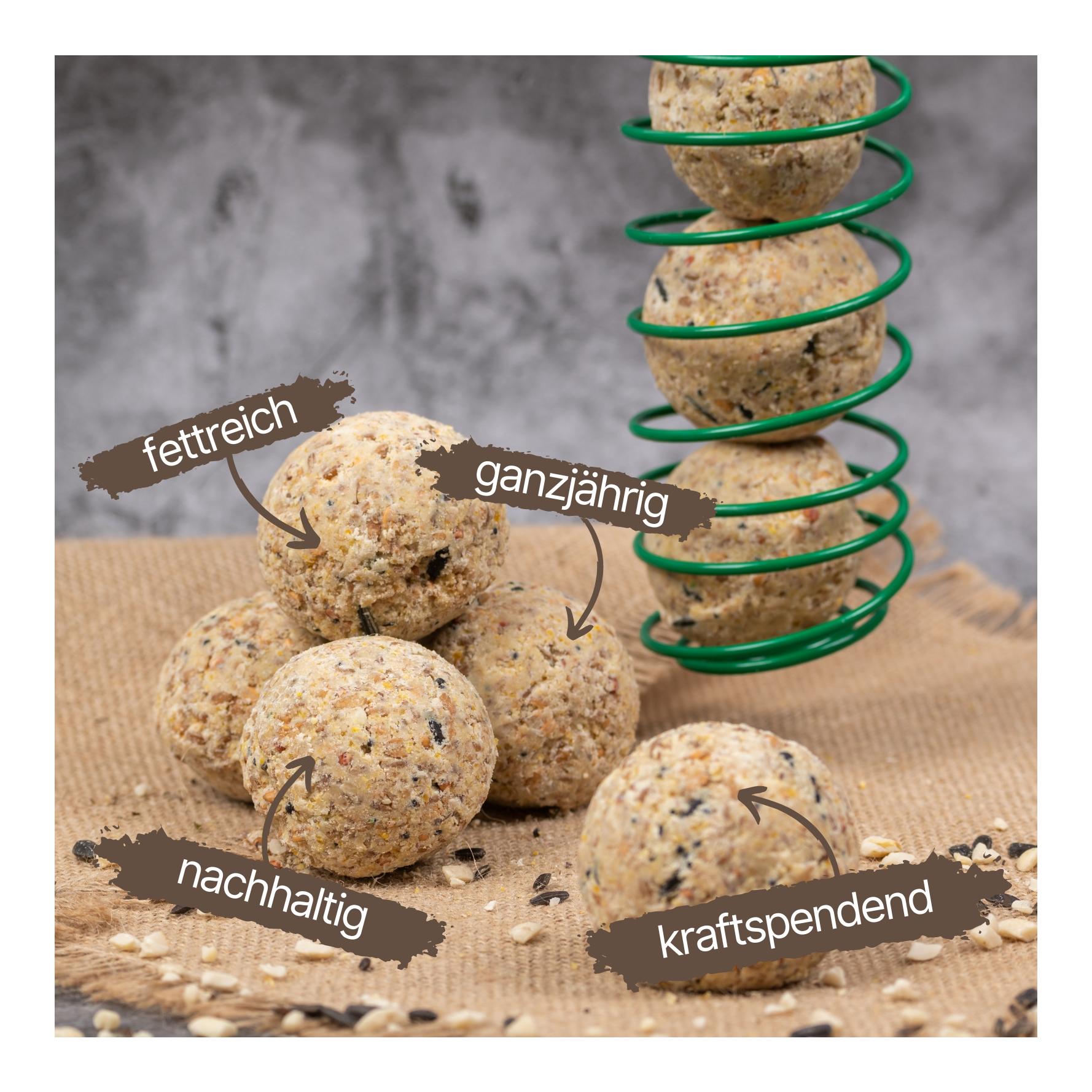 Meisenknödel aus der ALB-MÜHLE ohne Netz Vollkorn & Nuss + 2 Spender