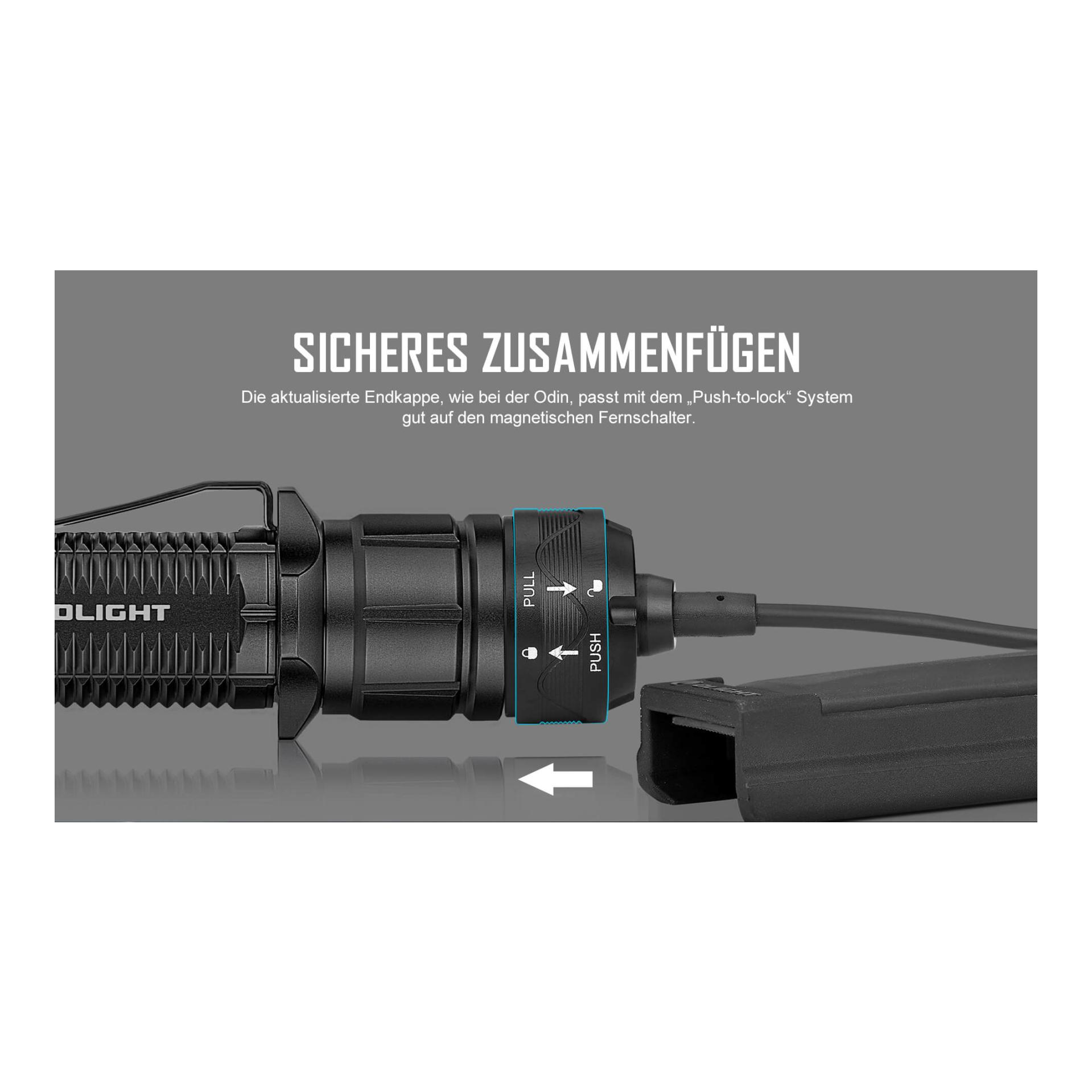 ROD-7 Fernschalter mit Picatinny-Schiene - Warrior X Turbo / Odin - Schwarz