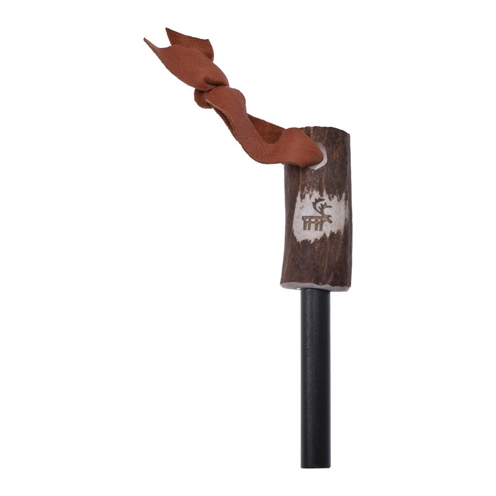 Uraka Survival - Couteau de chasse avec pierre à feu et étui en cuir