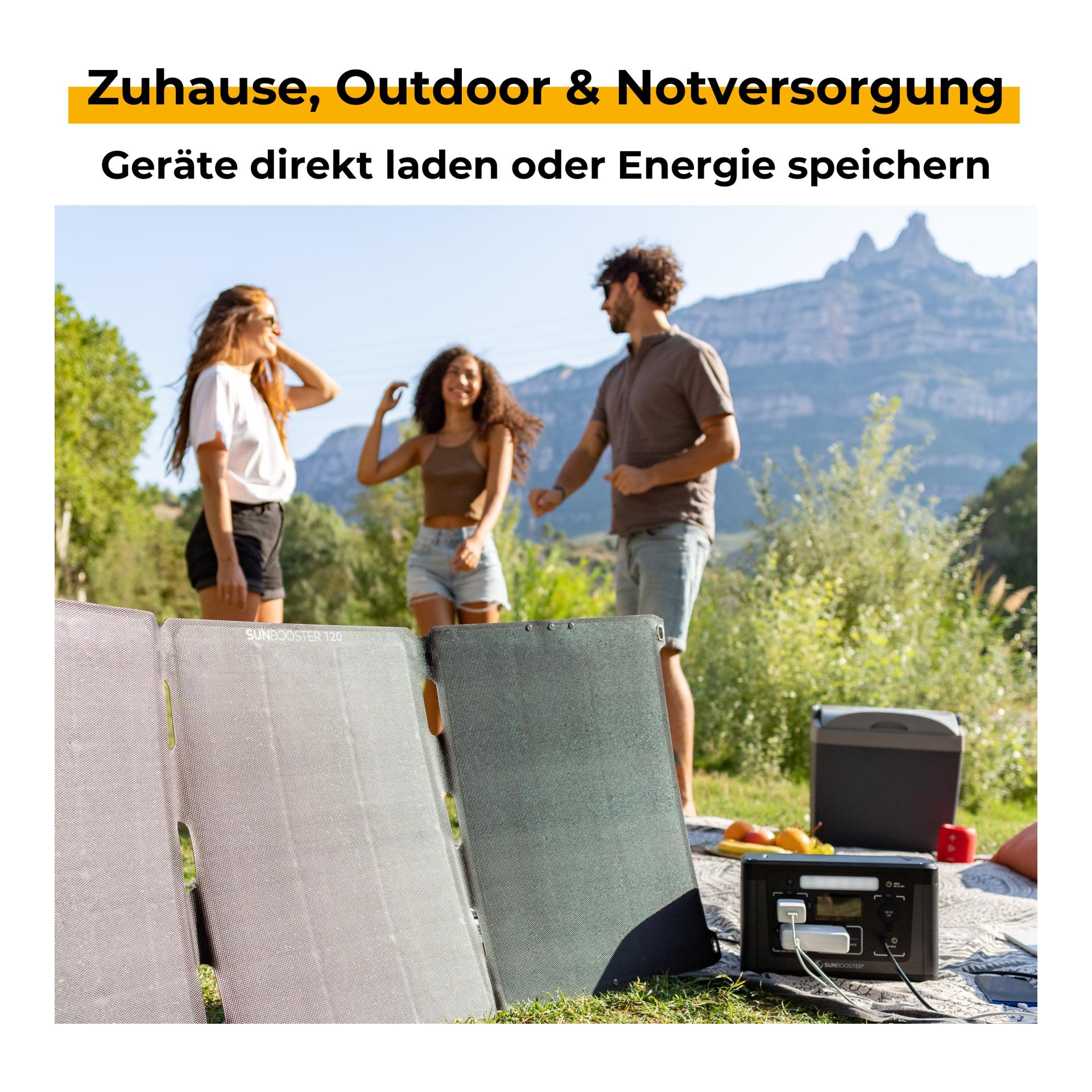 Tragbares Solarpanel SUNBOOSTER 120