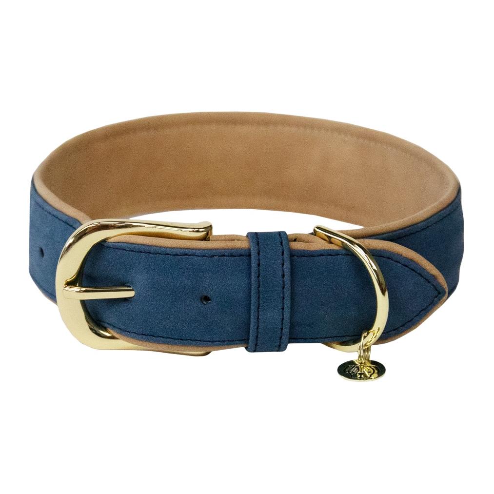 Kentucky Dogwear Hundehalsband Soft Vegan Leather - Navy/Beige -
