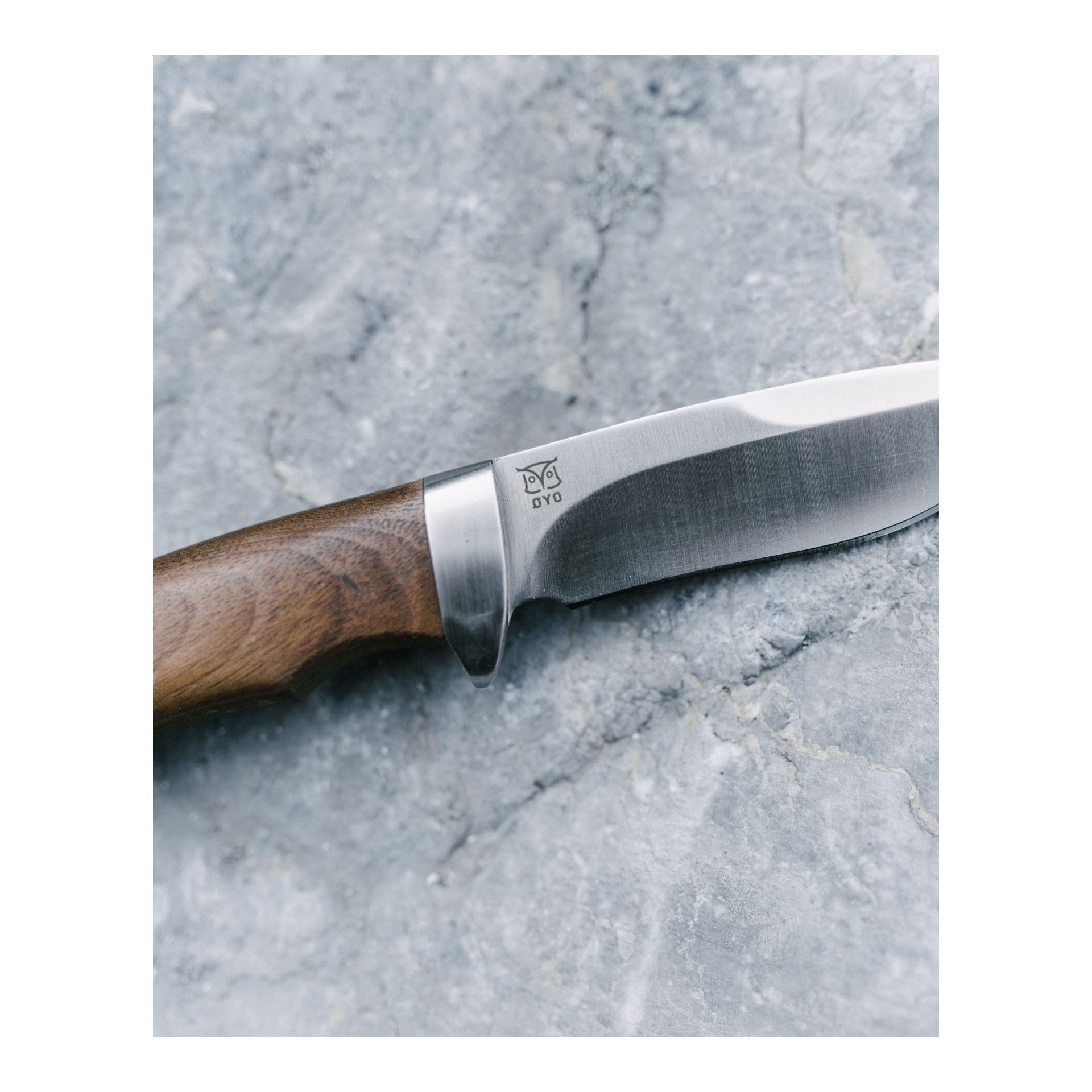 HALLINGSKARVET -  Couteau de chasse/de plein air avec étui de protection en cuir