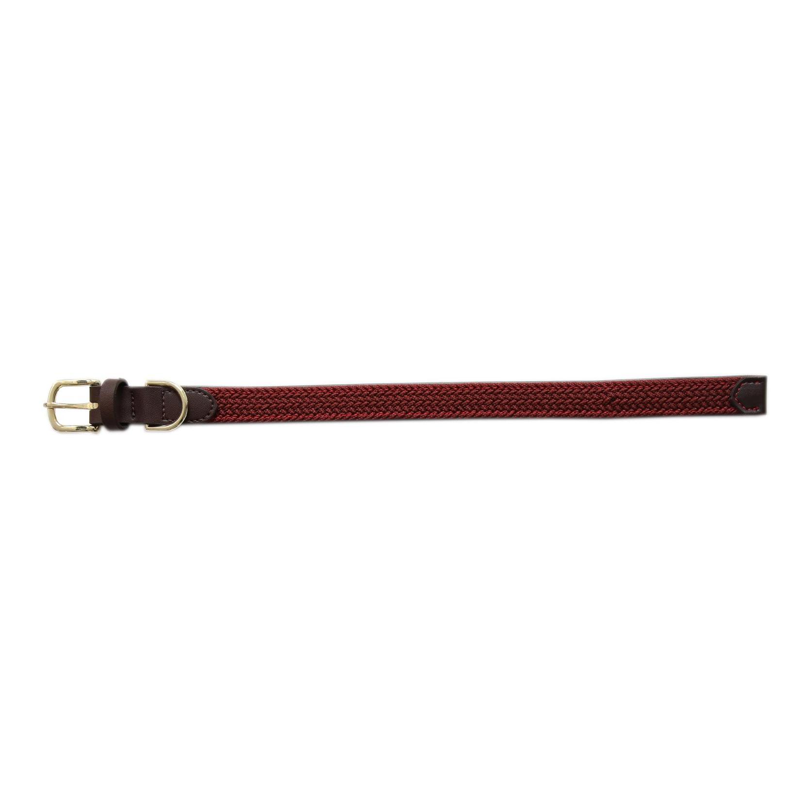 Hundehalsband Nylon geflochten - bordeaux