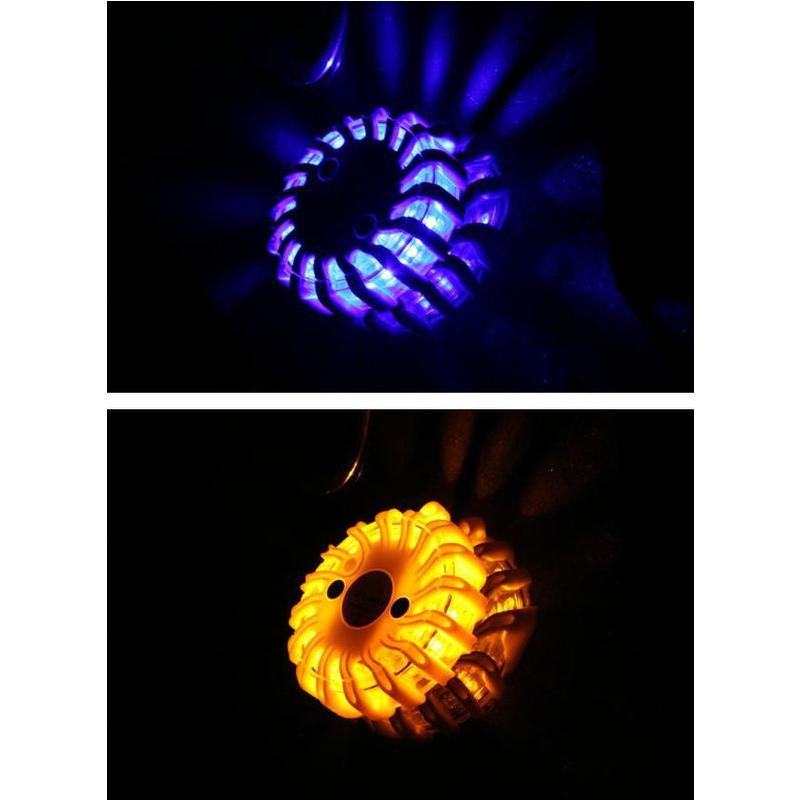 Event Artikel - LED Blitzer / Warnleuchte - Gelb - Koffer 6x Akku