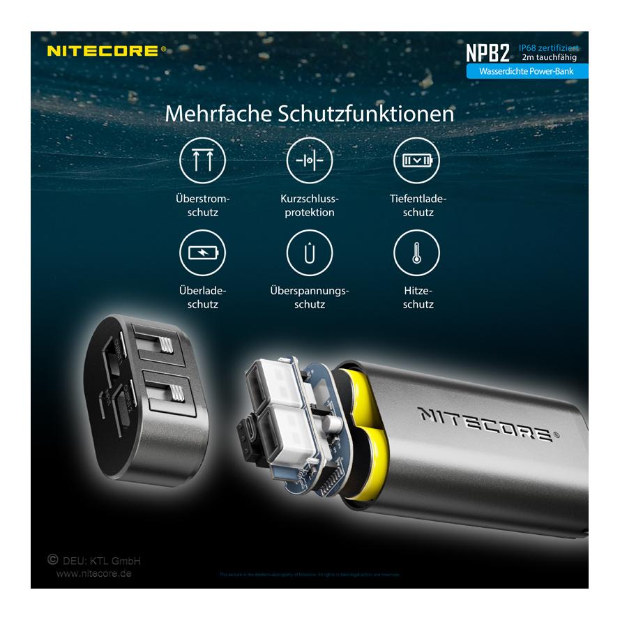 Powerbank NPB2 - 10000mAh wasserdicht