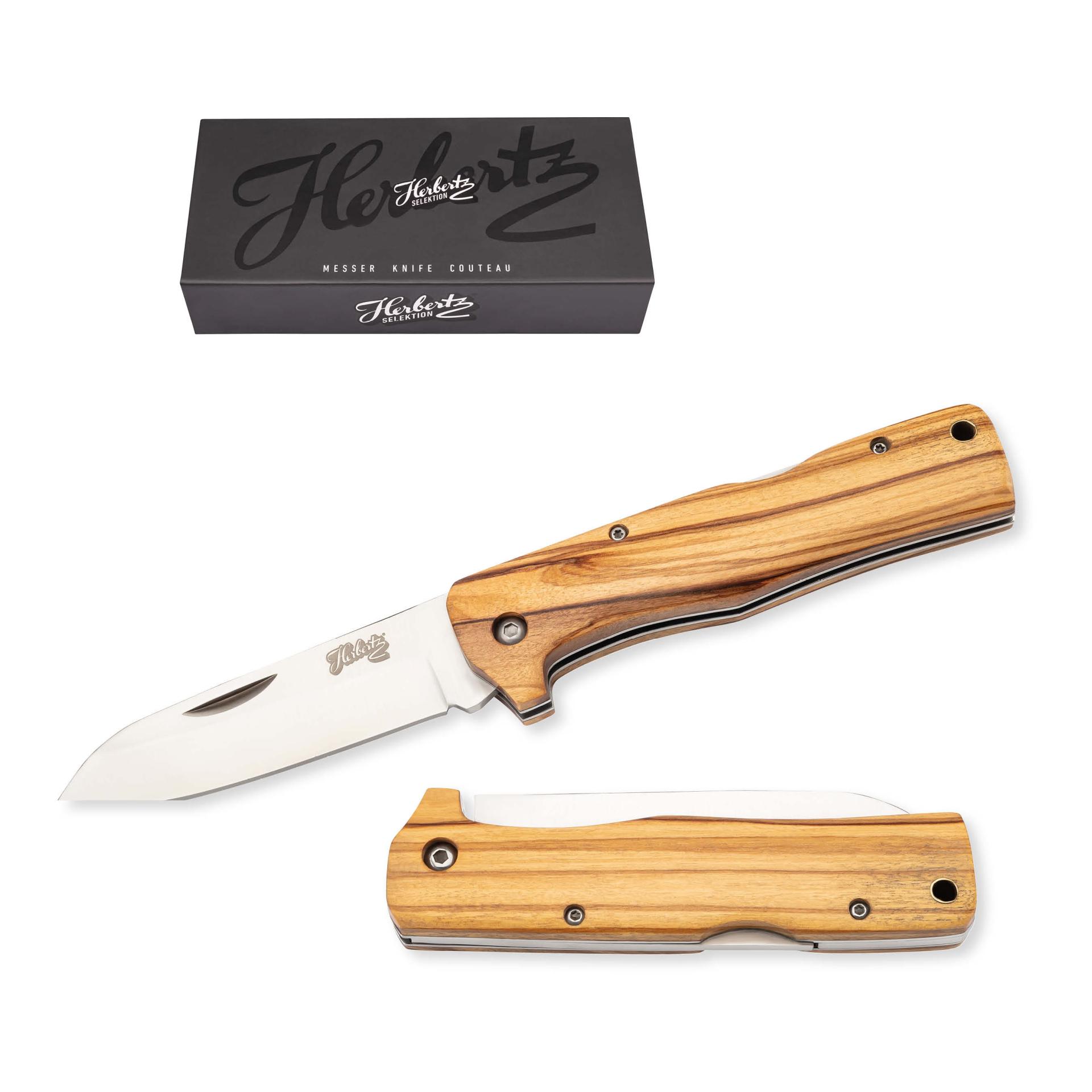 Taschenmesser Olivenholz