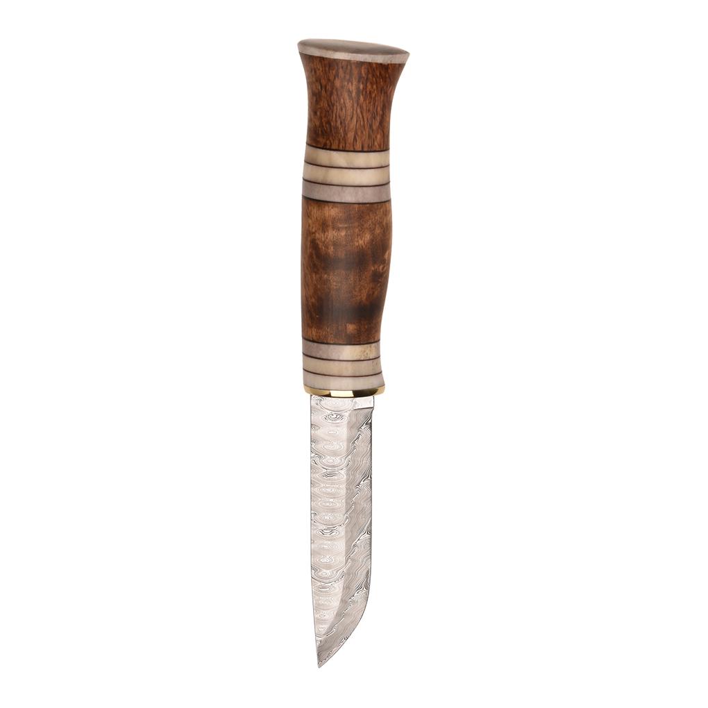 Karesuando - Damasteel Nordic Light - couteau de chasse avec étui en cuir