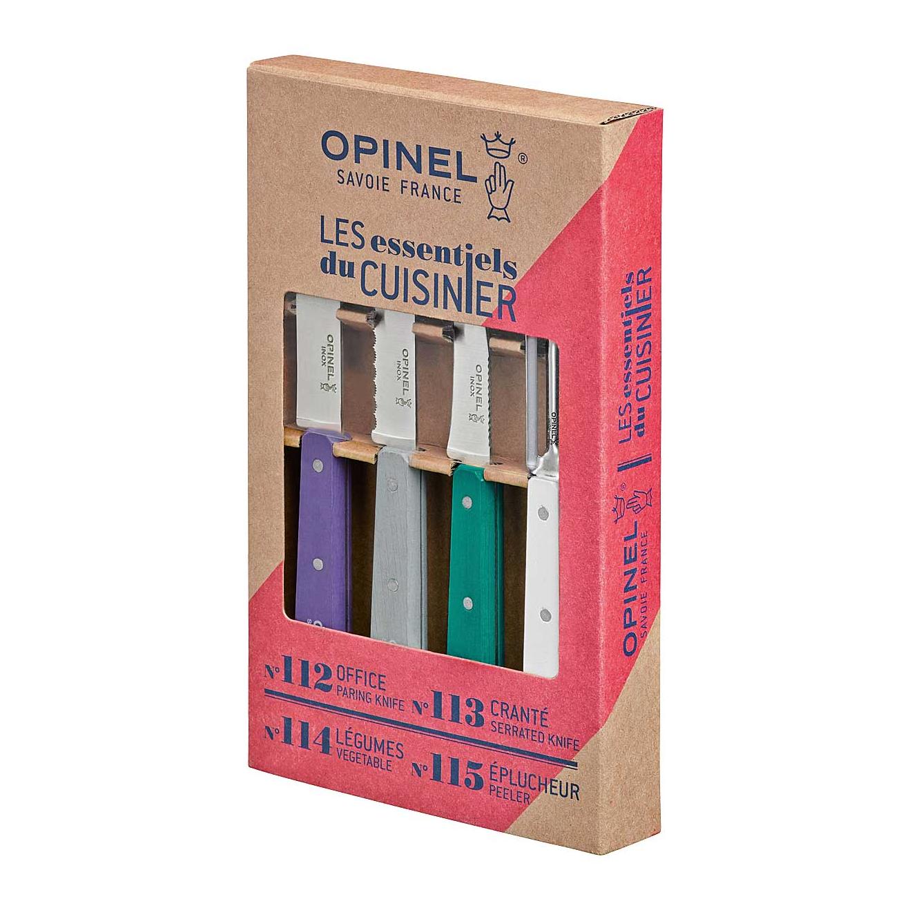 Opinel Küchenmesser-Set Essentials - farbig