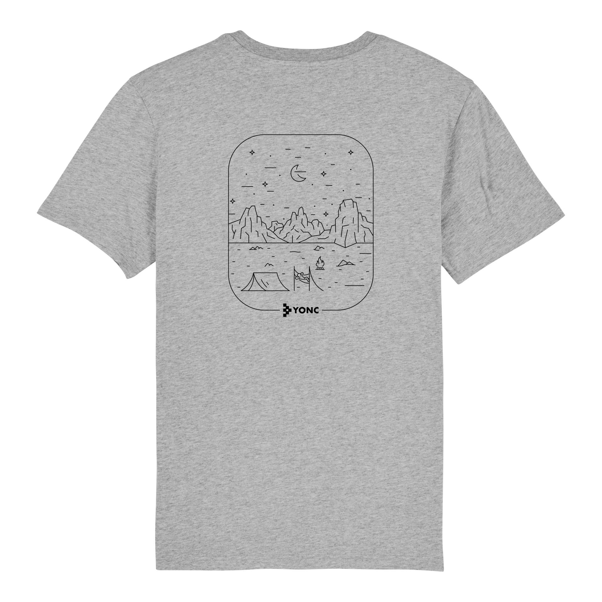 YONC Night Sky Bio T-Shirt - Mid Heather Grey -