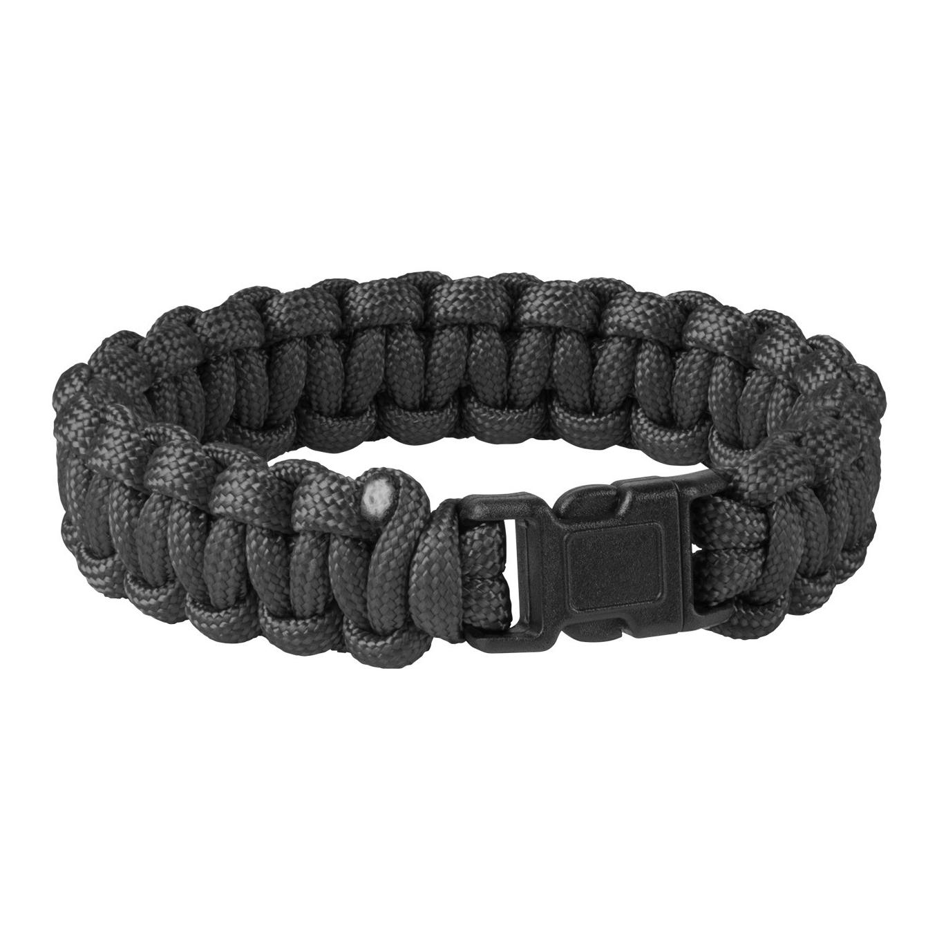 Survival Armband Paracord - Schwarz