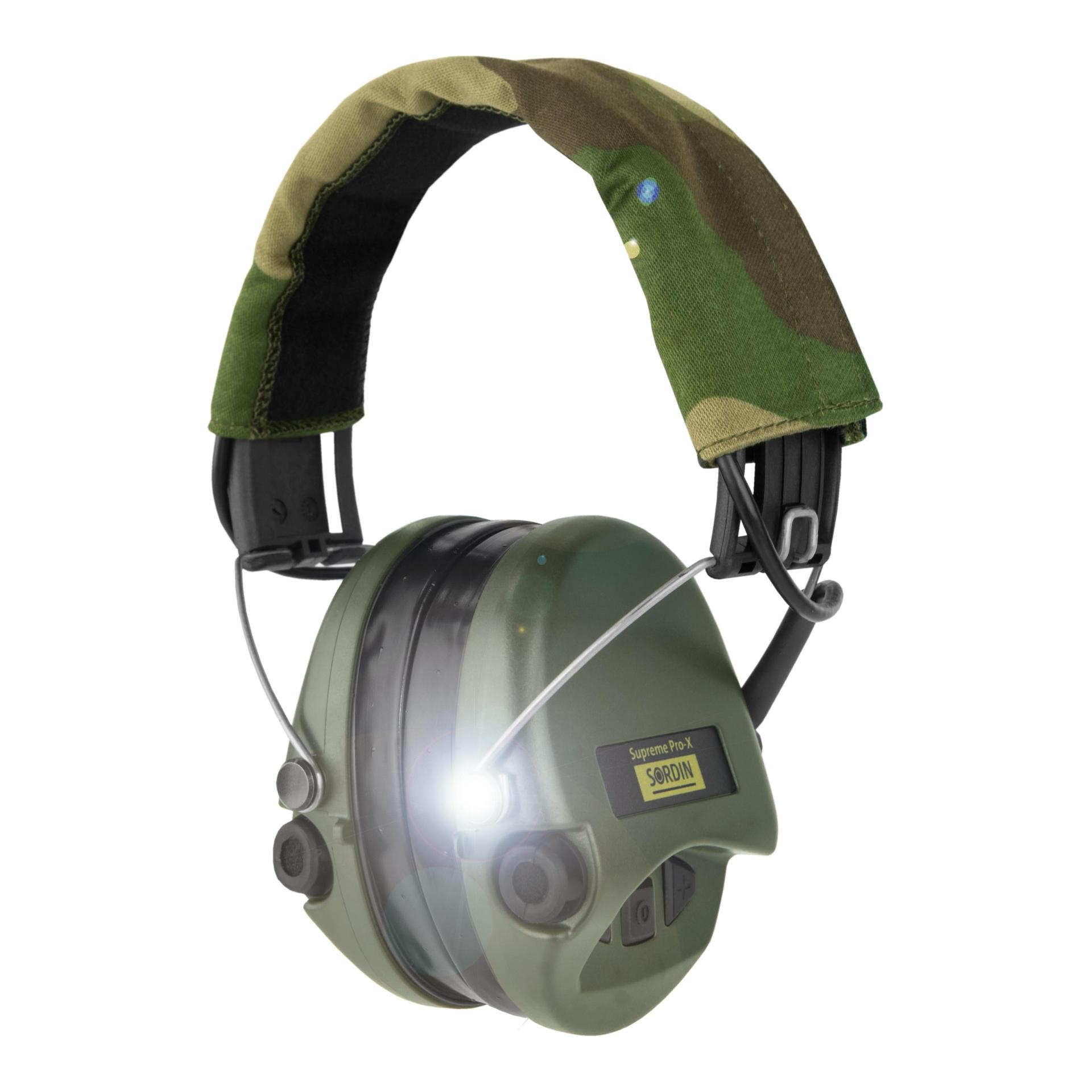 Casque anti-bruit Vert militaire - Serre-tête pliable