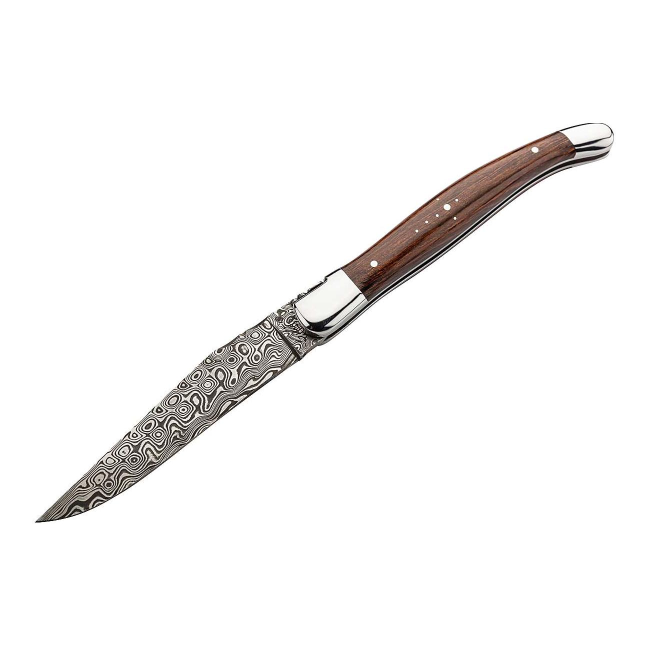 Fontenille Pataud Laguiole Messer TRADITIONAL DAMAST - Braun -