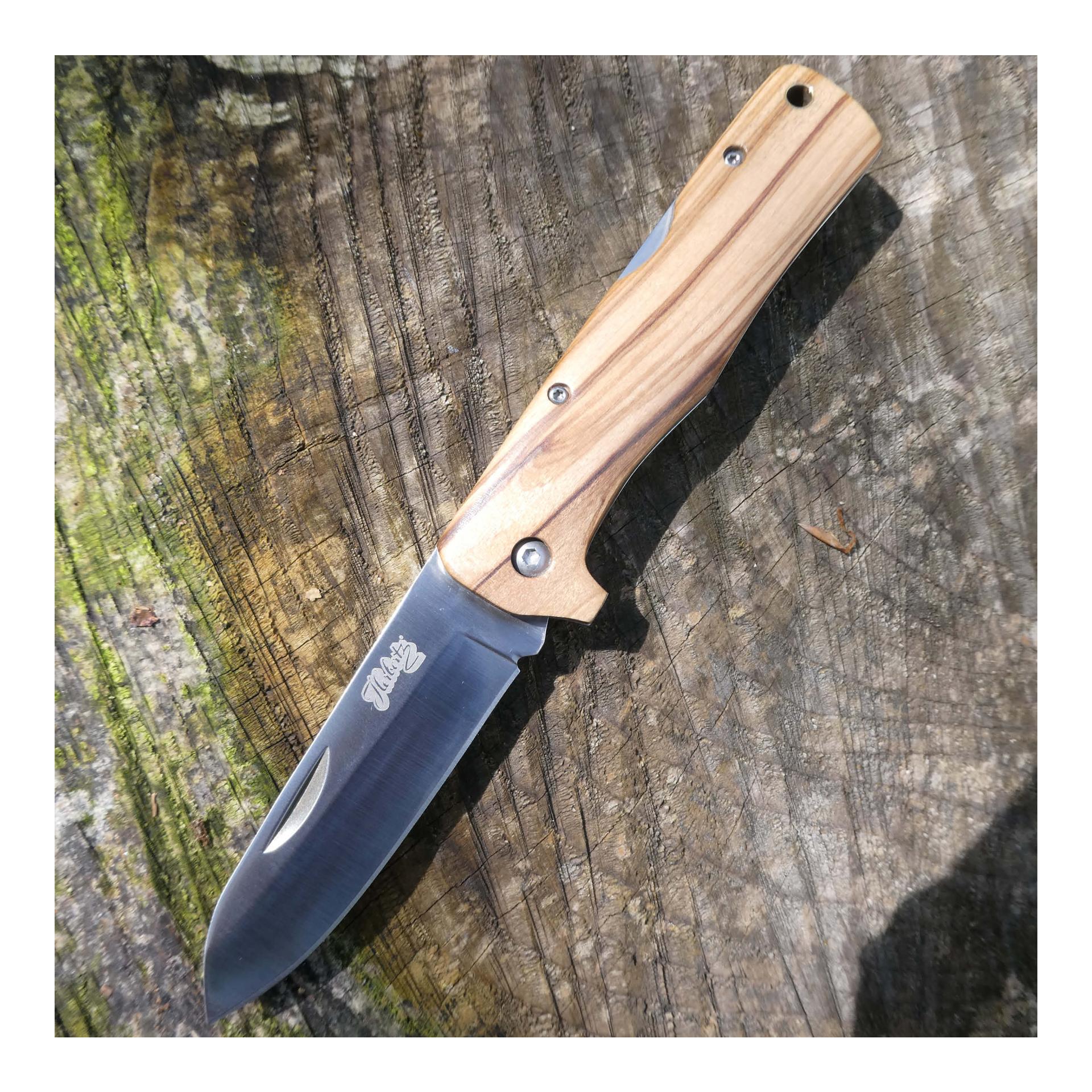 Taschenmesser Olivenholz