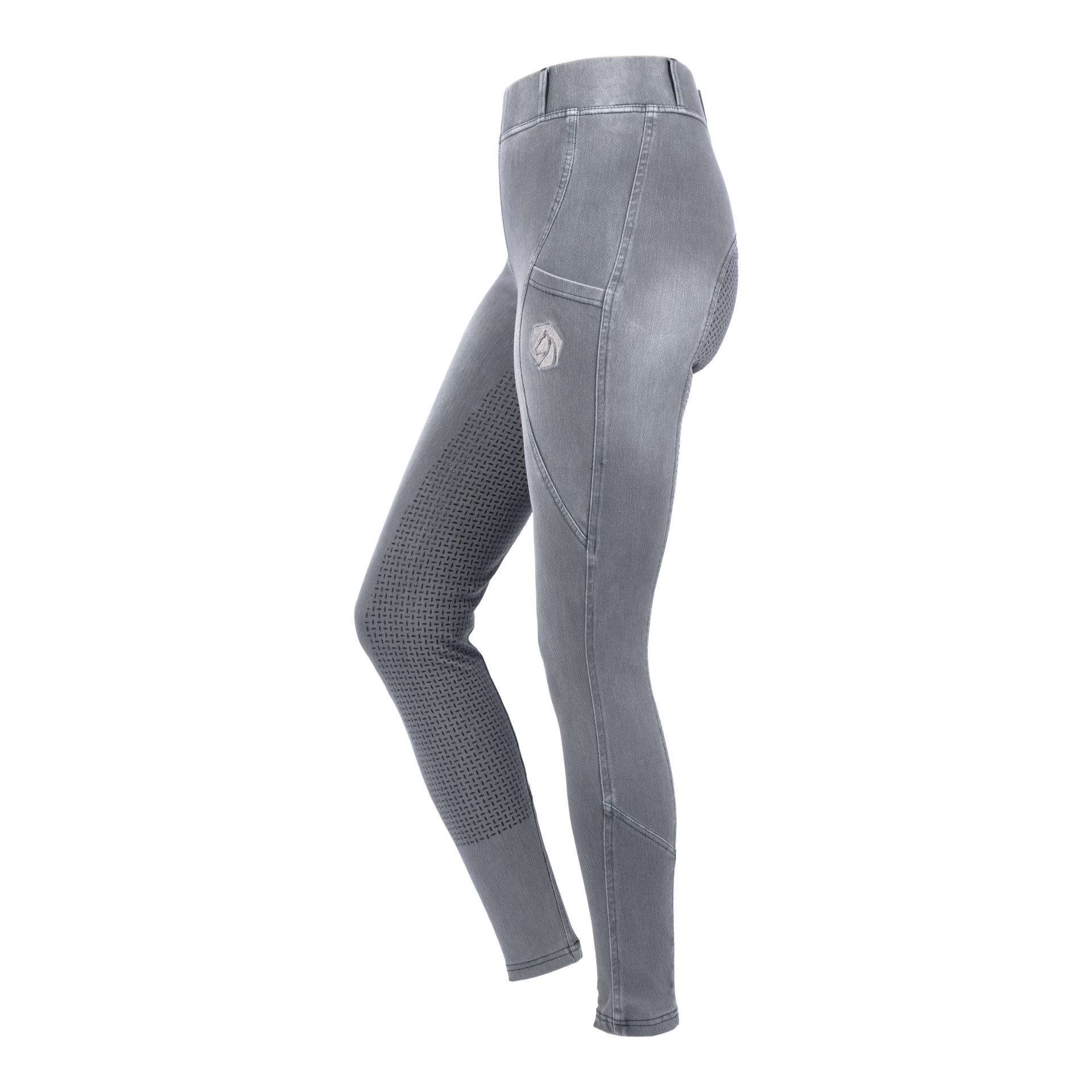 Marengo Reitleggings Jeans Fullgrip Damen - Ice Grey Denim -