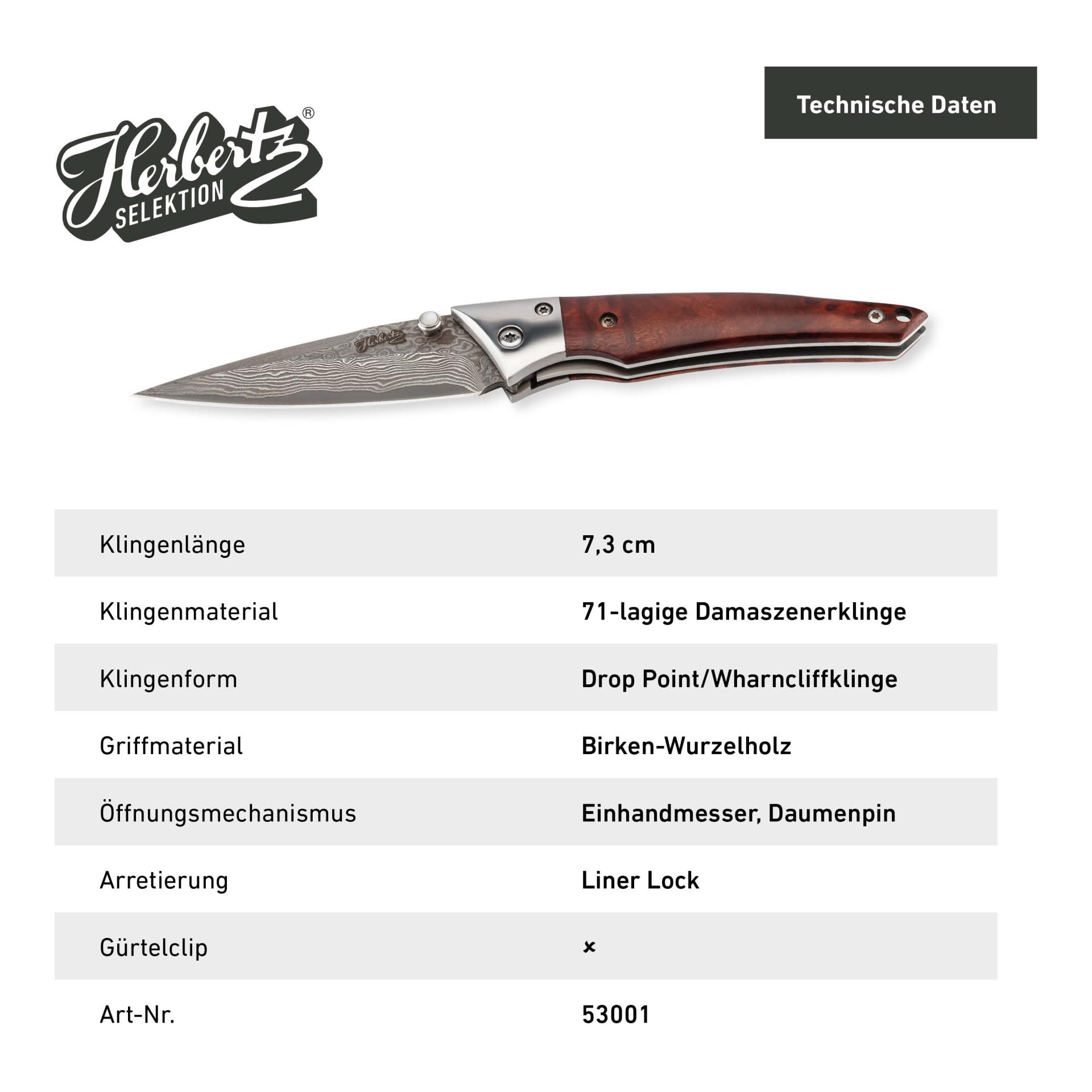 Einhandmesser Damast