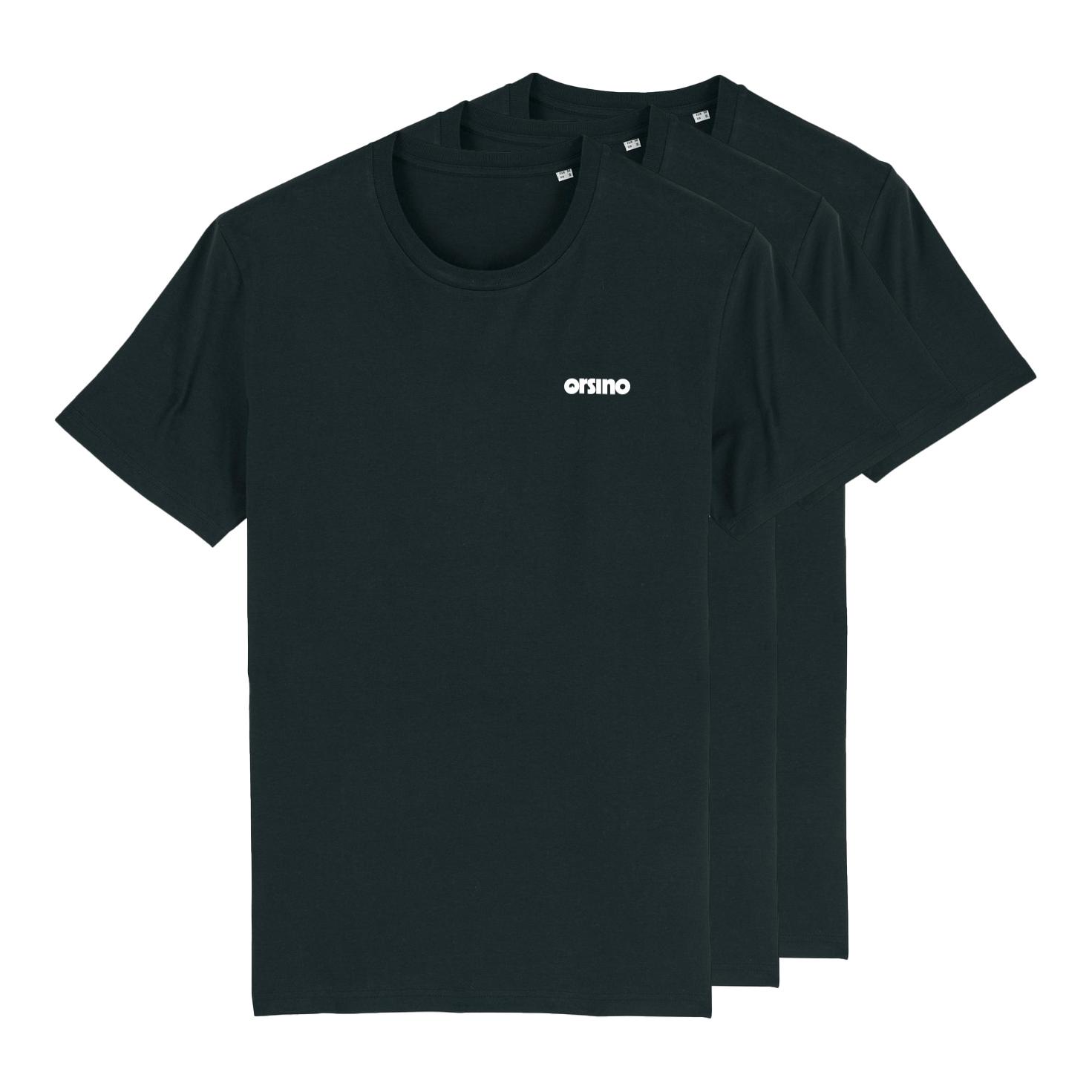 orsino 3er Bio Basic-Set T-Shirt - Schwarz -