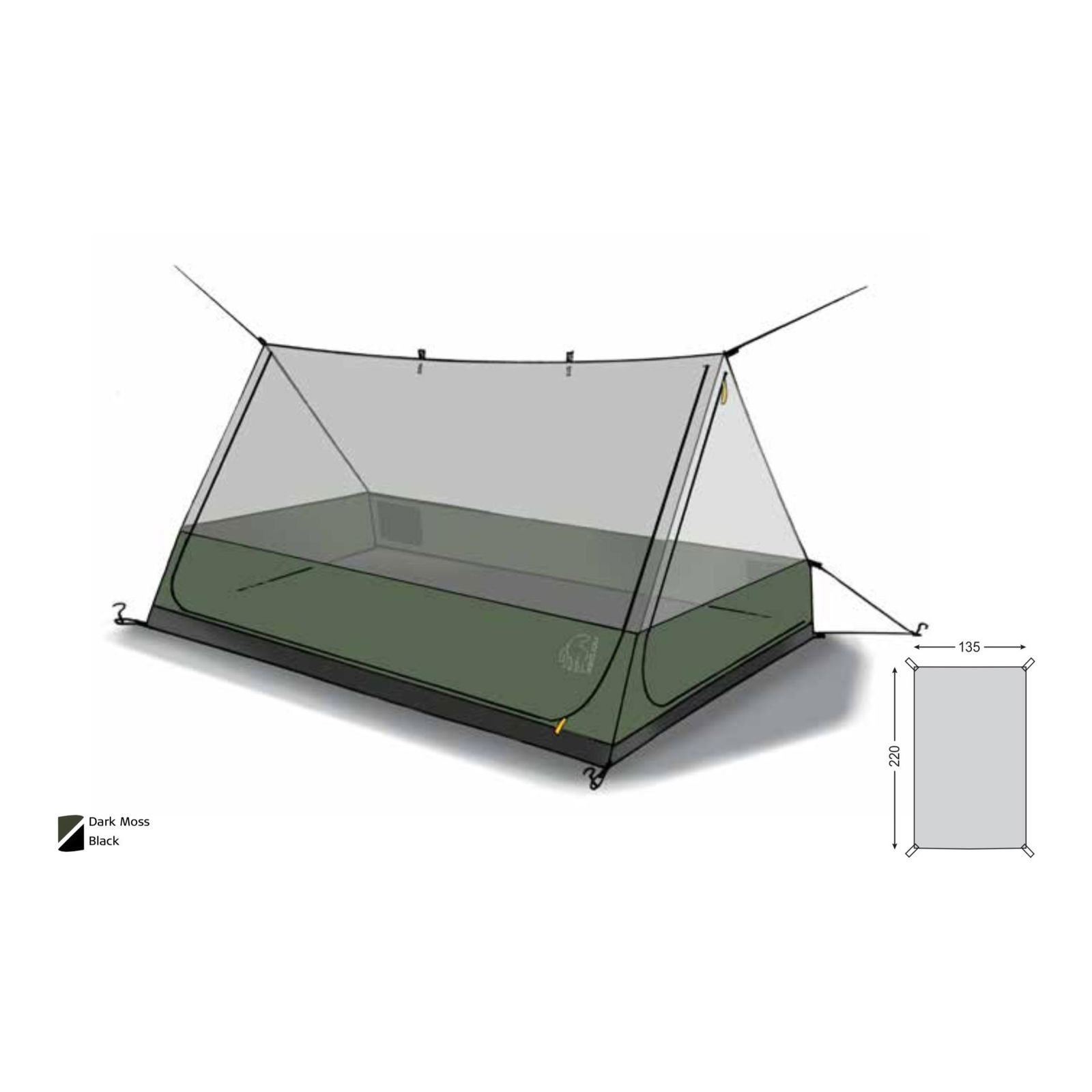 Nordisk Troms Mesh Cabin Tarp - Dark Moss - Olive