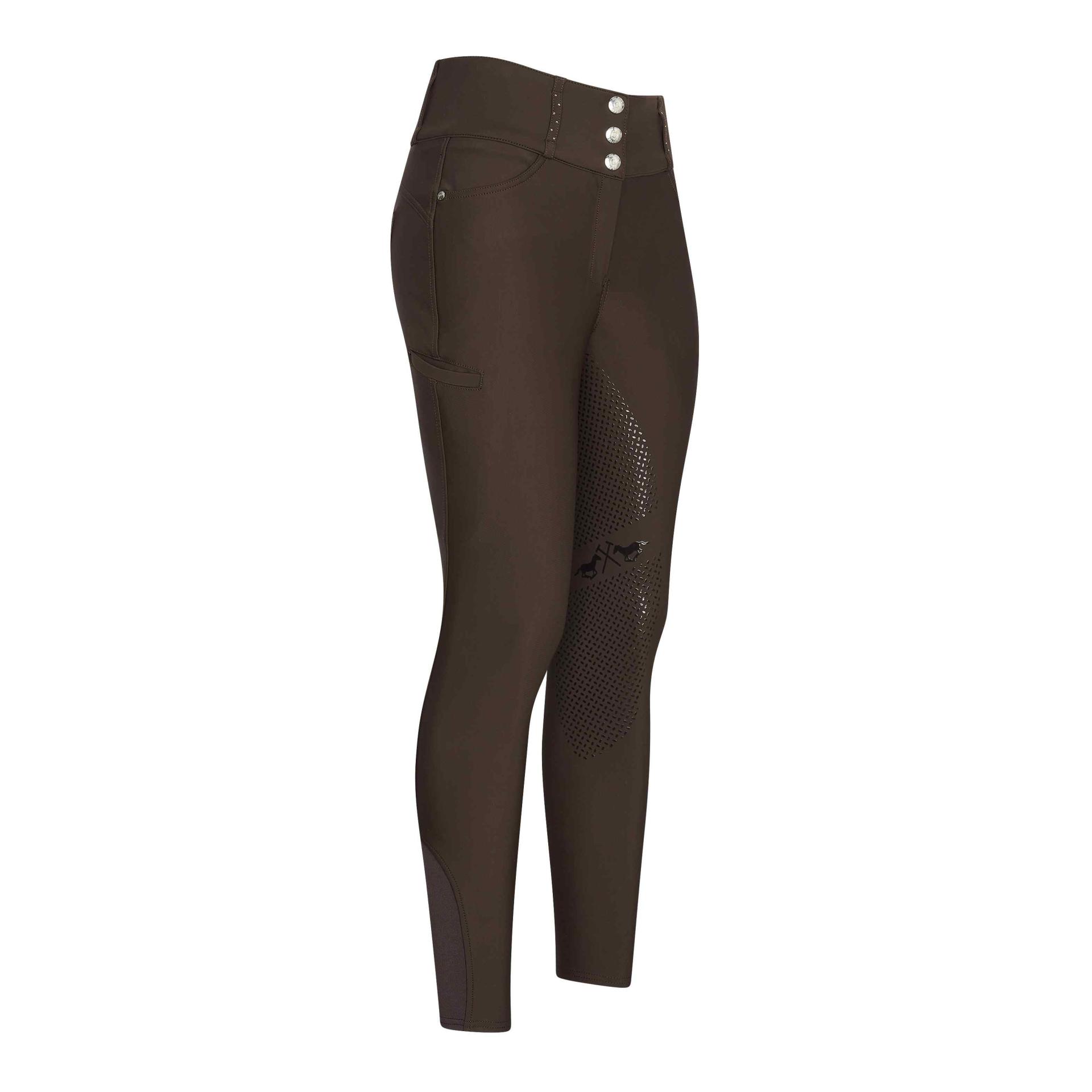 HV Polo Reithose HVPElena Vollgrip Damen - Espresso -