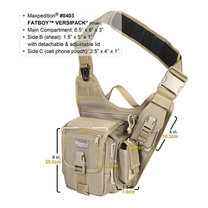 FatBoy Versipack Umhängetasche Schwarz