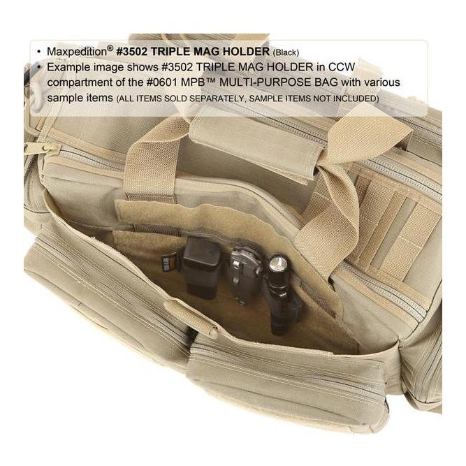 Suport modulable de rangement triple de Maxpedition - noir