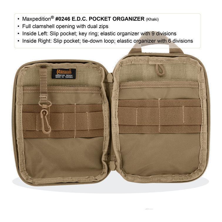 E.D.C. Pocket Organizer - Khaki