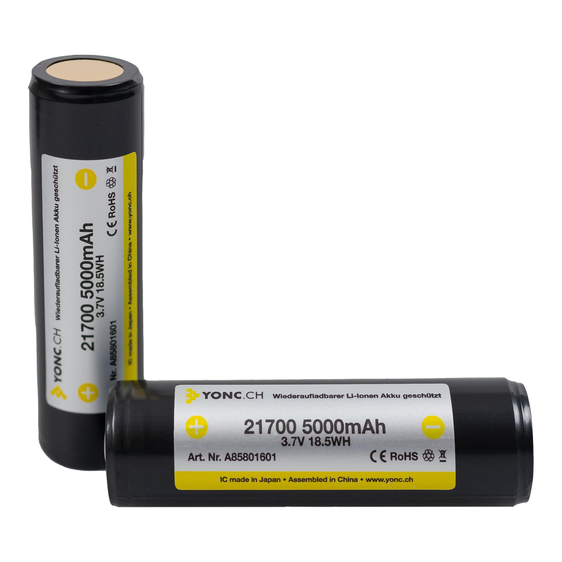 YONC Batterie lithium-ion 21700 de 5000 mAh