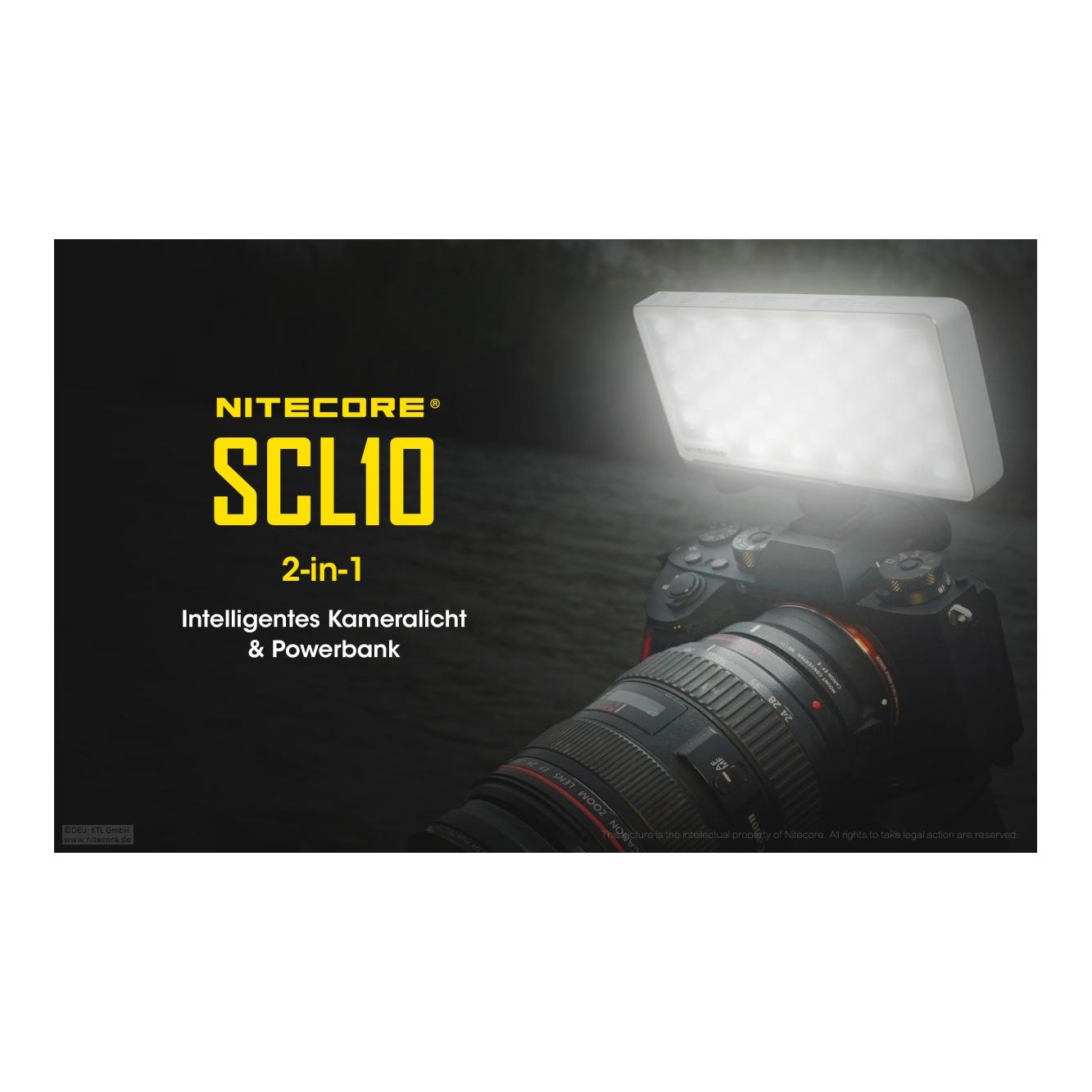 SCL10 Kameralicht inkl Powerbank 