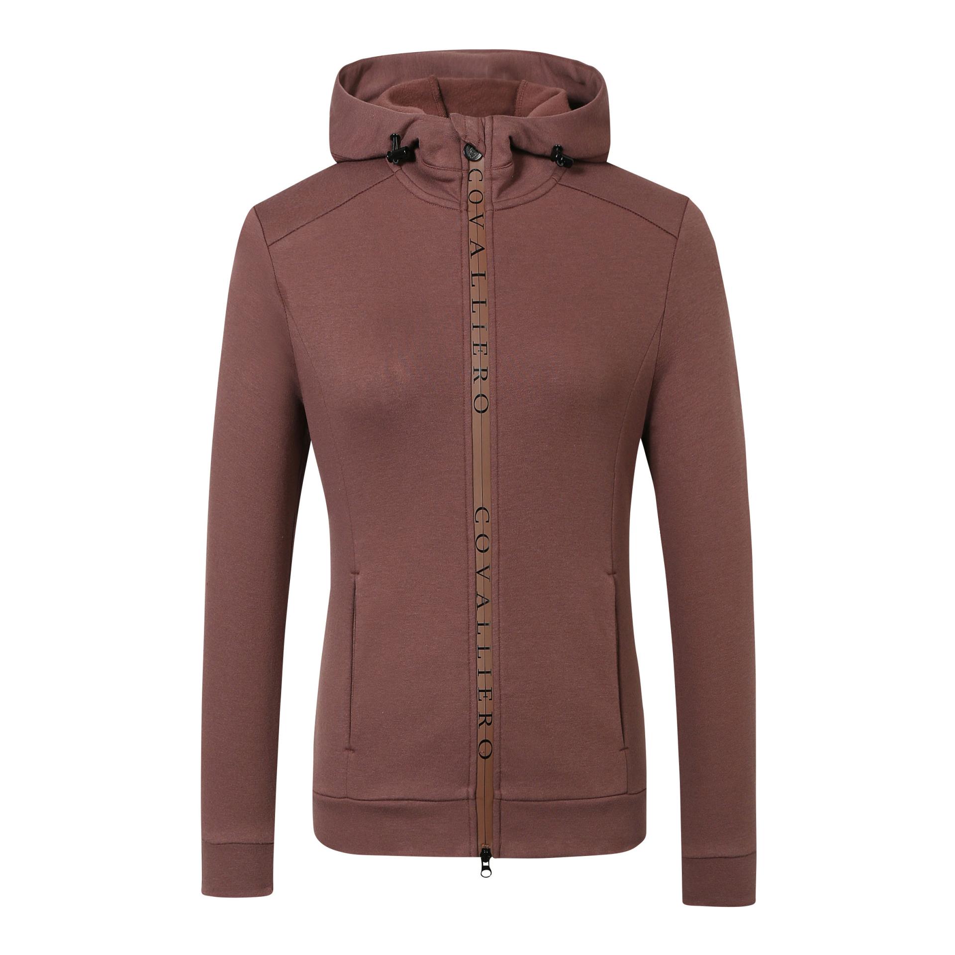 Covalliero Hoody Jacke Collection FW23 Damen - Oak Brown -