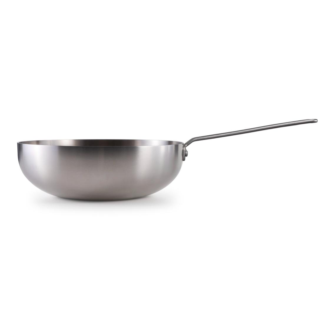 Wok Edelstahl 28 cm