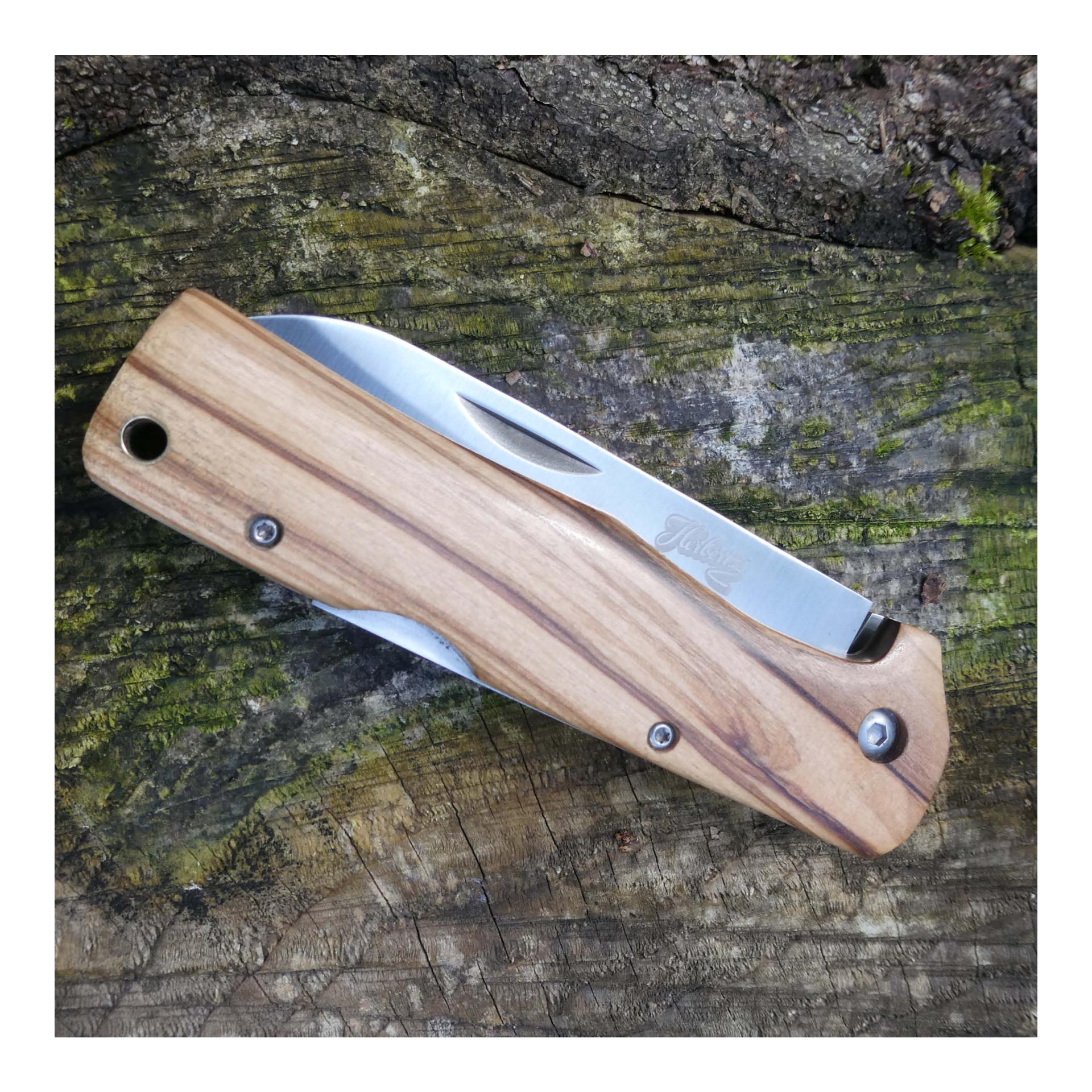 Taschenmesser Olivenholz