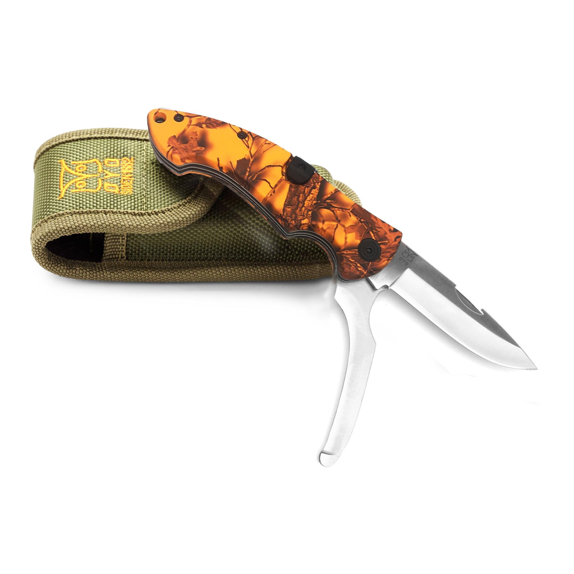 GEVIR DUO - Jagdklappmesser mit zwei Klingen und Hülle