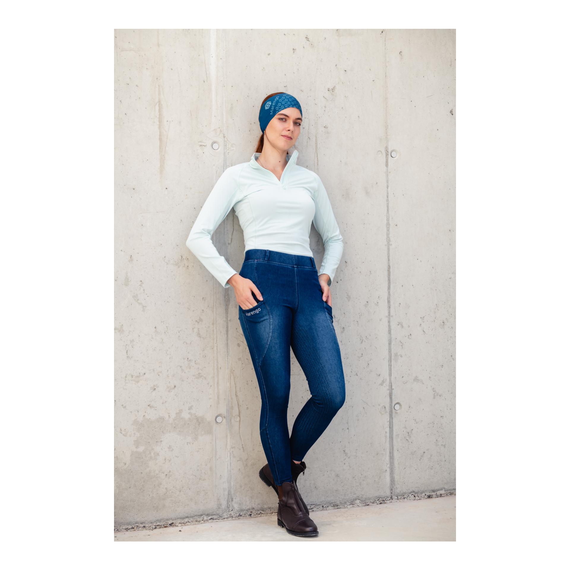 Reitleggings Jeans Fullgrip Damen