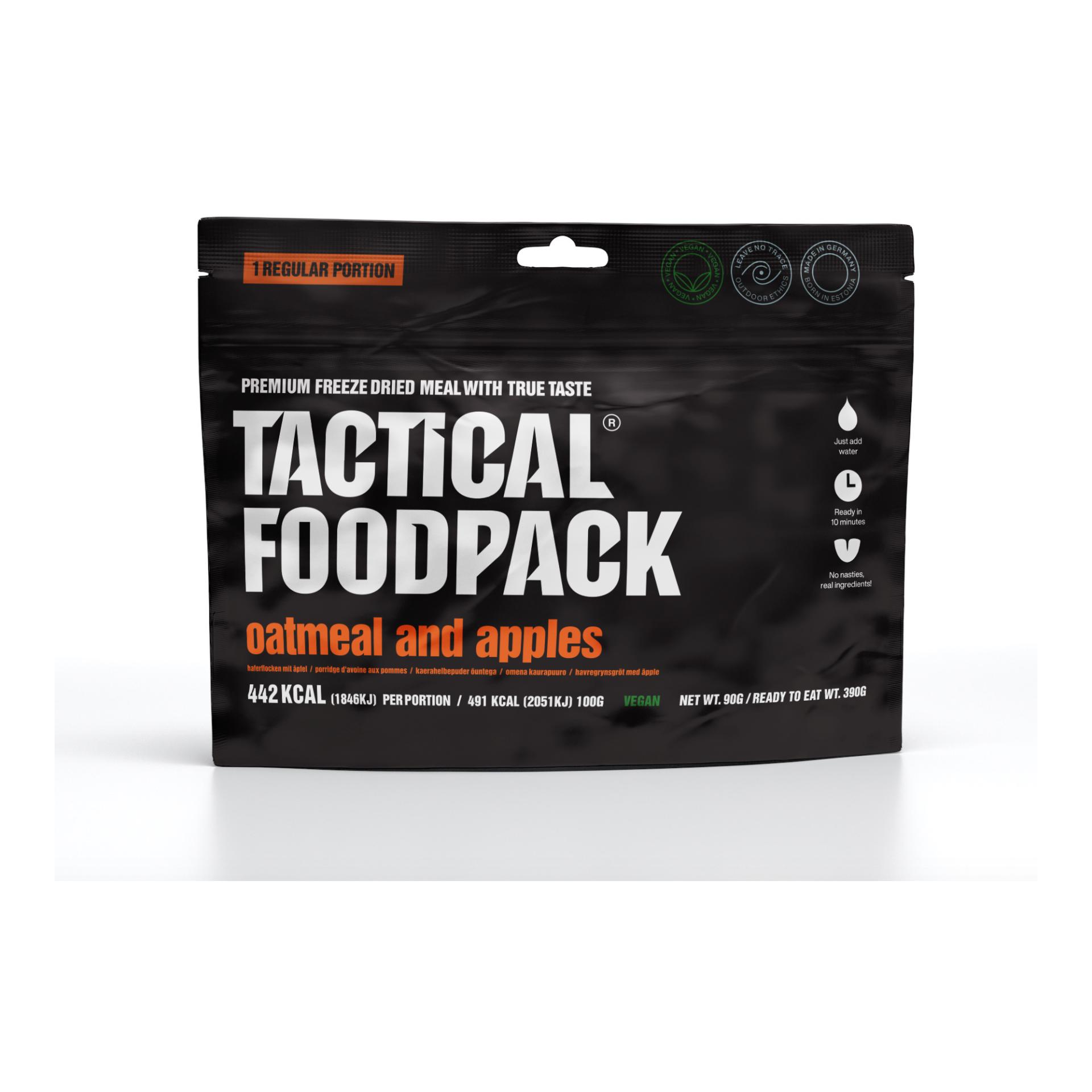 Tactical Foodpack Oatmeal and Apples - Schwarz -